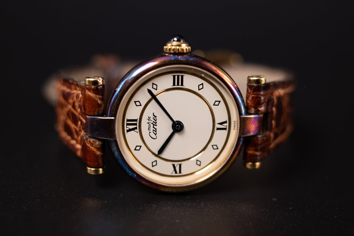 Cartier Must De Cartier Vermeil 590004 Ladies Wrist Watch Excellent Condition