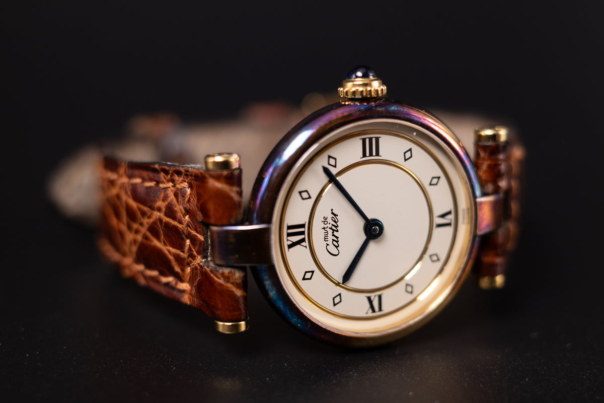 Cartier Must De Cartier Vermeil 590004 Ladies Wrist Watch Excellent Condition