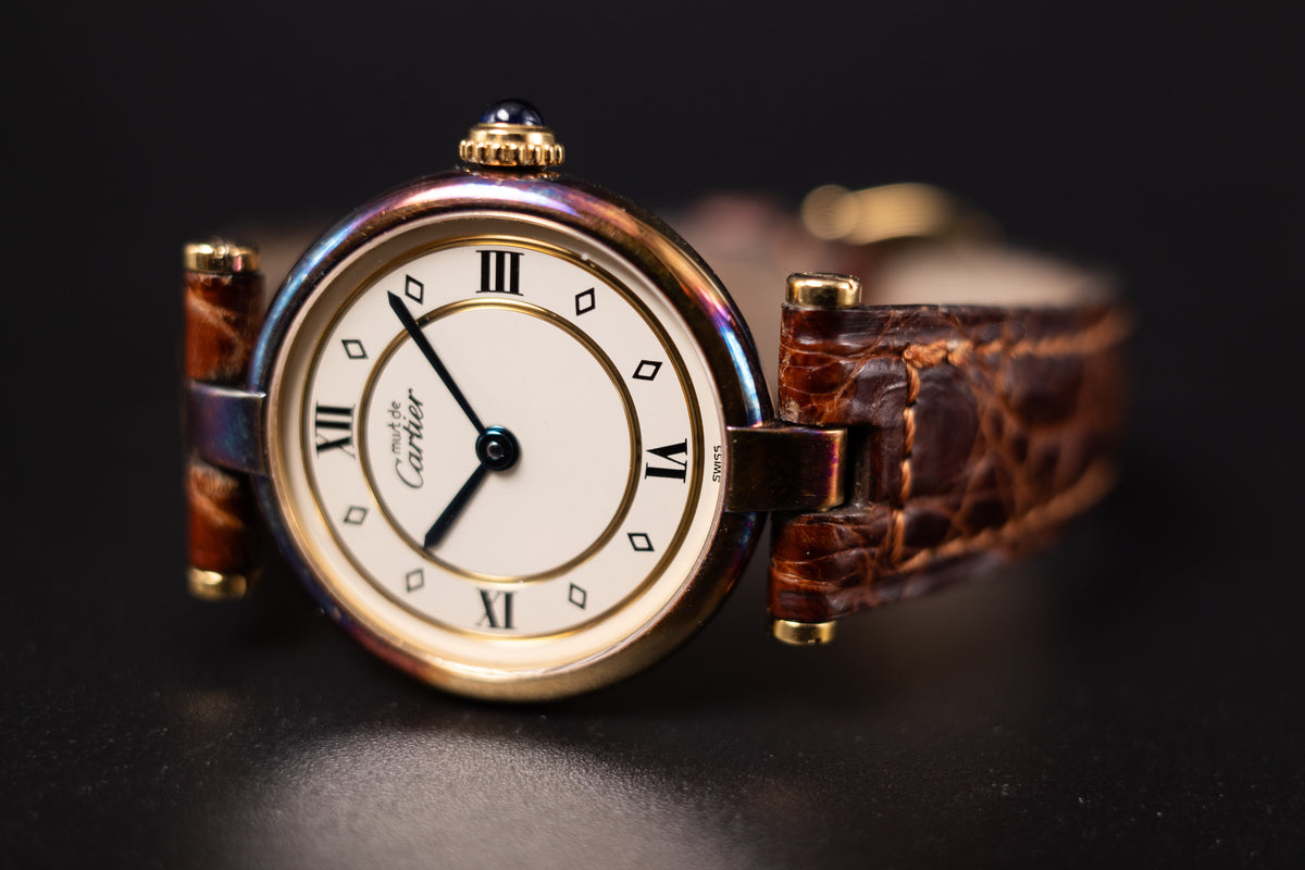 Cartier Must De Cartier Vermeil 590004 Ladies Wrist Watch Excellent Condition