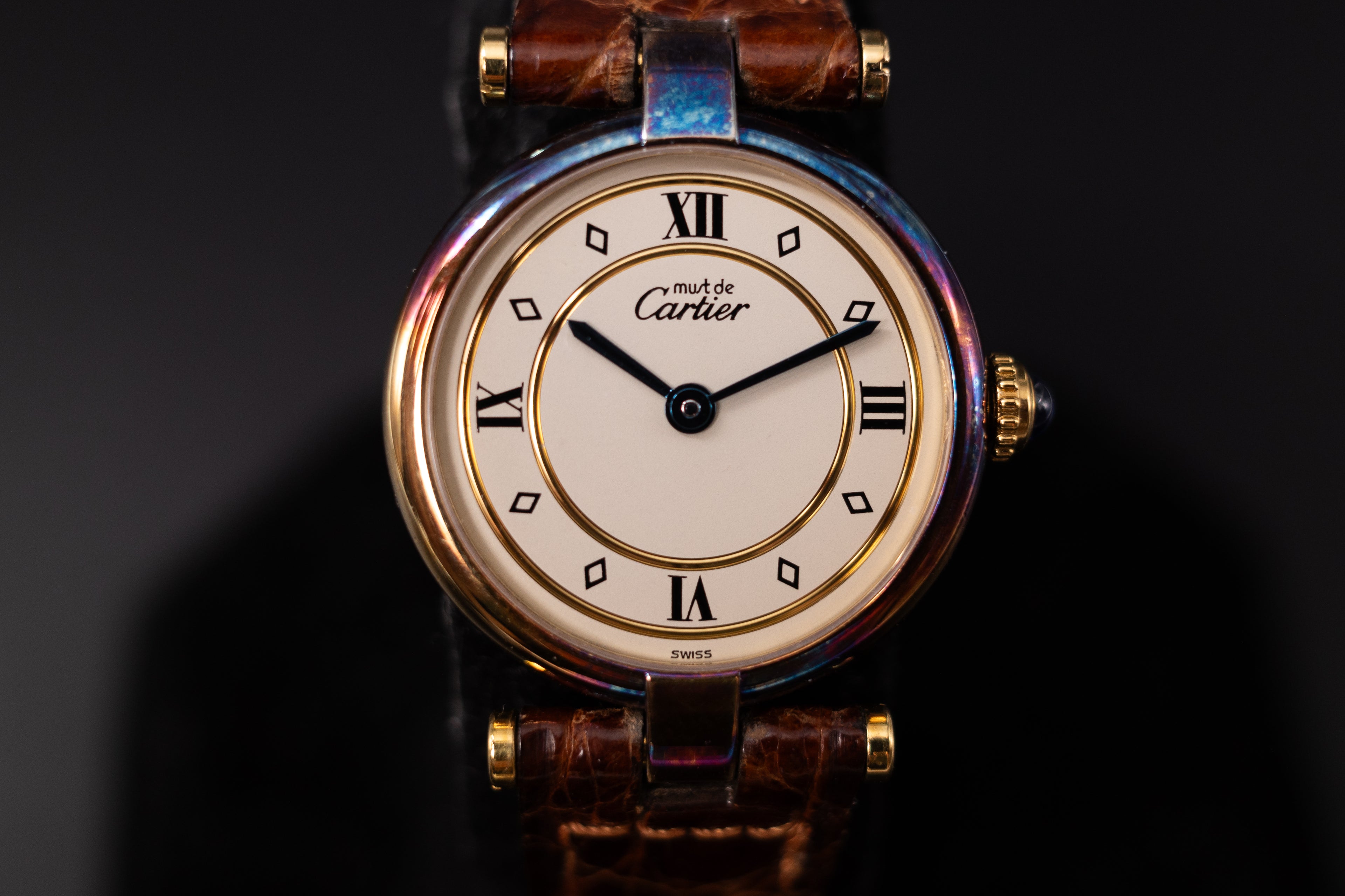 Cartier Must De Cartier Vermeil 590004 Ladies Wrist Watch Excellent Condition
