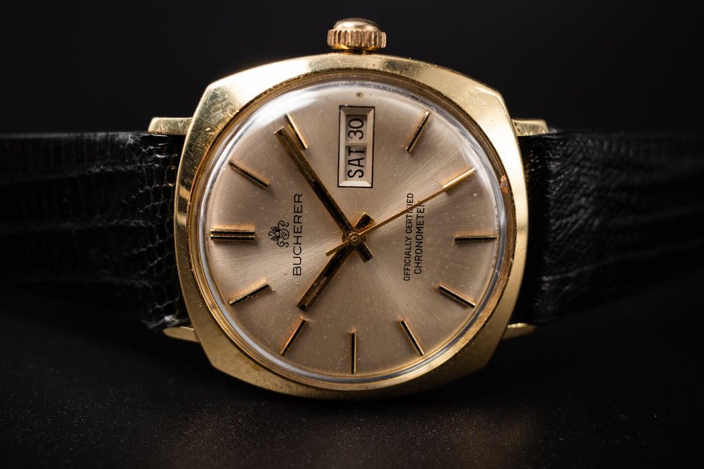 Bucherer 18KYG "OCC" Certified Mens Wrist Watc
