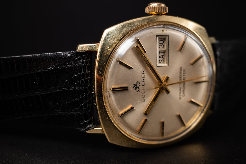 Bucherer 18KYG "OCC" Certified Mens Wrist Watc