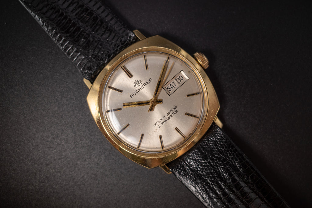 Bucherer 18KYG "OCC" Certified Mens Wrist Watc