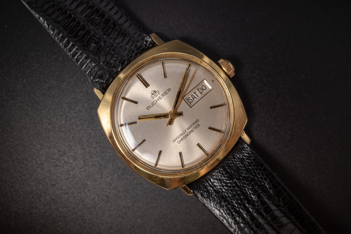 Bucherer 18KYG "OCC" Certified Mens Wrist Watc