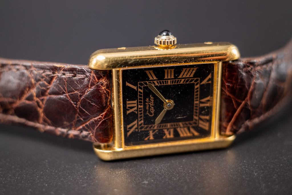 Vintage Must De Cartier Tank Style Ladies Wrist Watch Manual Winding