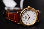 Excellent Hattori 1881 Ref. "4J80-0130 R 1" Seiko 18KYG Mens Wrist Watch MINT