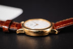 Excellent Hattori 1881 Ref. "4J80-0130 R 1" Seiko 18KYG Mens Wrist Watch MINT