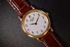 Excellent Hattori 1881 Ref. "4J80-0130 R 1" Seiko 18KYG Mens Wrist Watch MINT