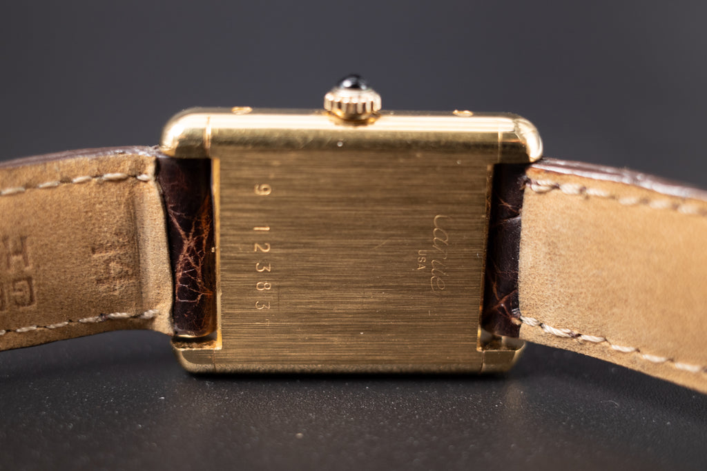 Vintage Must De Cartier Tank Style Ladies Wrist Watch Manual Winding