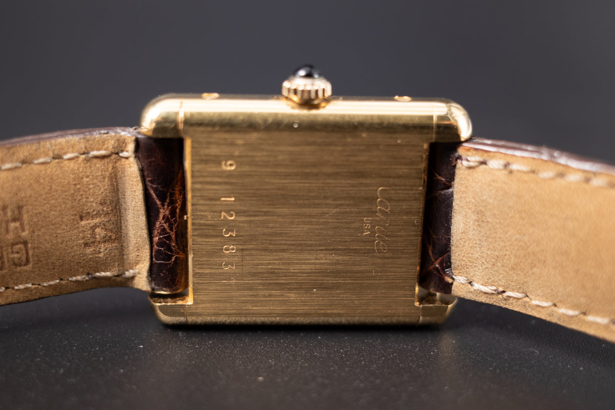 Vintage Must De Cartier Tank Style Ladies Wrist Watch Manual Winding