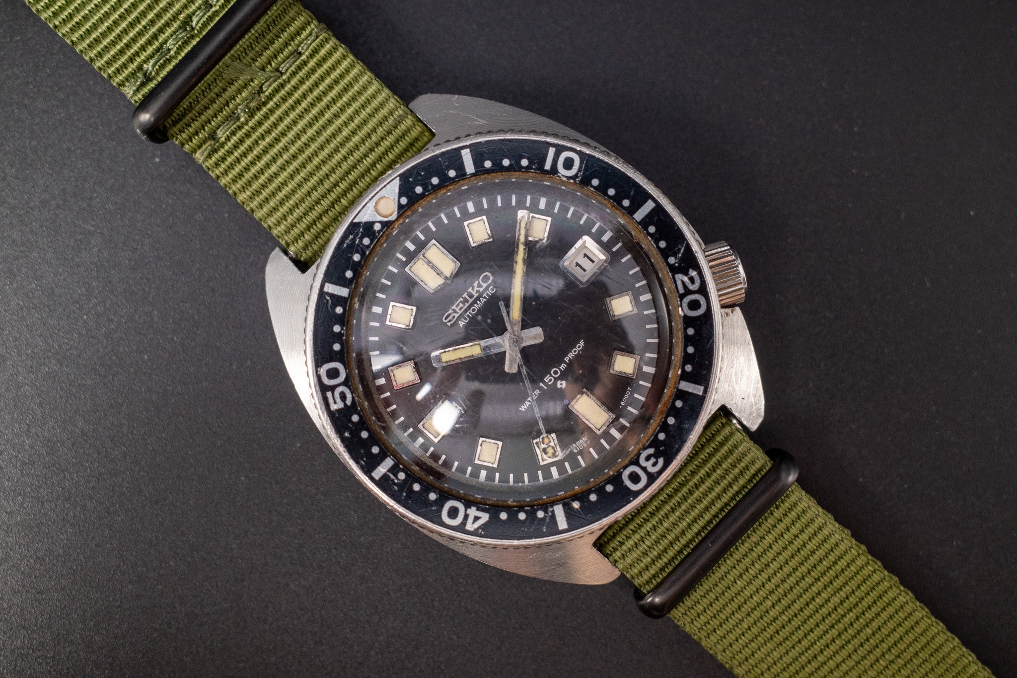 Vintage Seiko Diver Automatic 6105-8000 Mens Wrist Watch Rare Working Well
