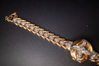 Vintage Omega Cocktail Bracelet Dress Watch 18K Rose Gold Diamond Set