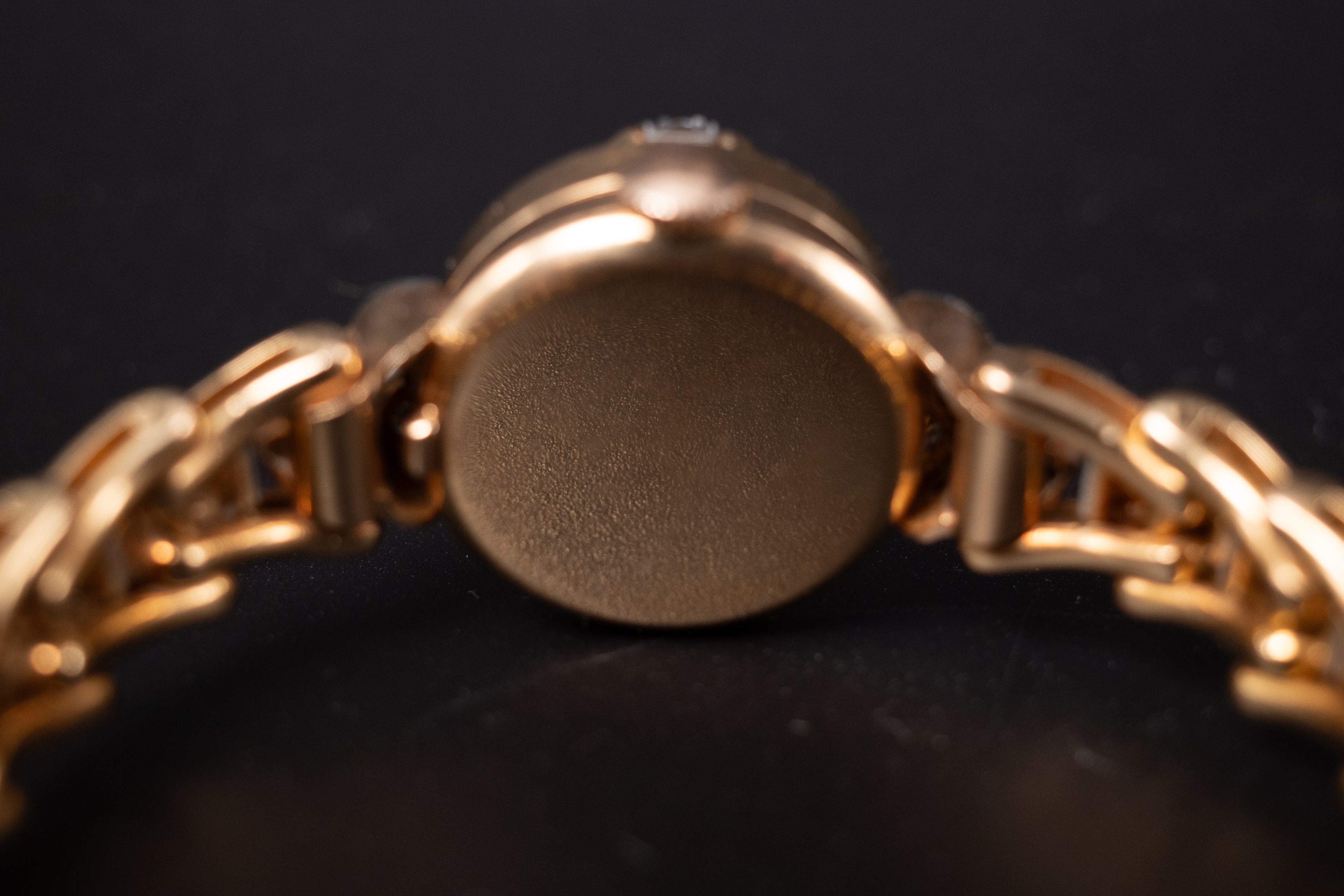 Vintage Omega Cocktail Bracelet Dress Watch 18K Rose Gold Diamond Set
