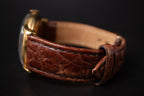 Vintage 18KYG Glycine Bienne Geneve Mens Wrist Watch