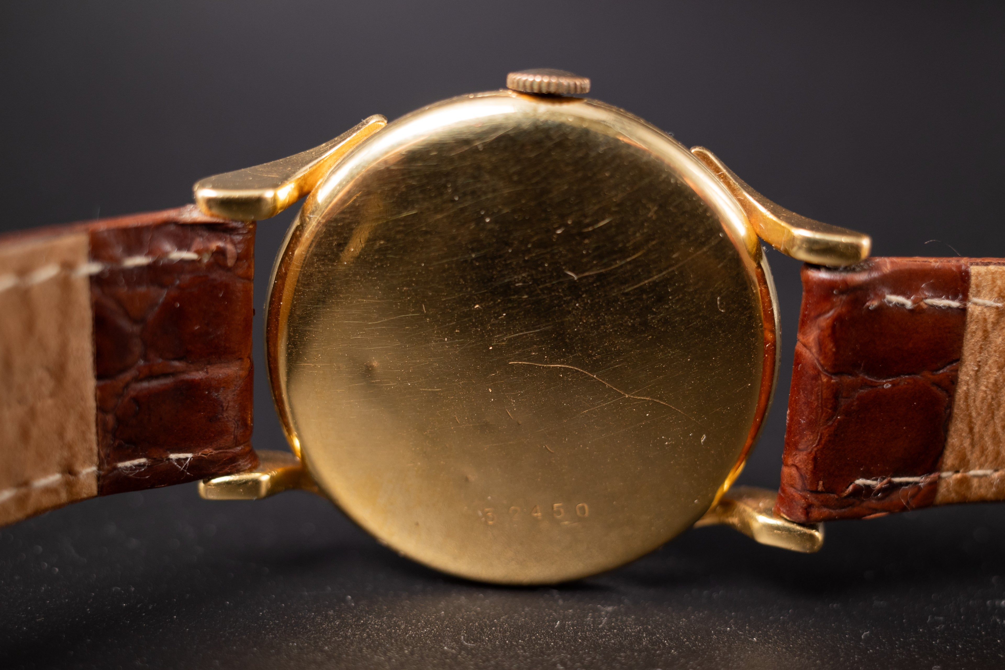 Vintage 18KYG Glycine Bienne Geneve Mens Wrist Watch