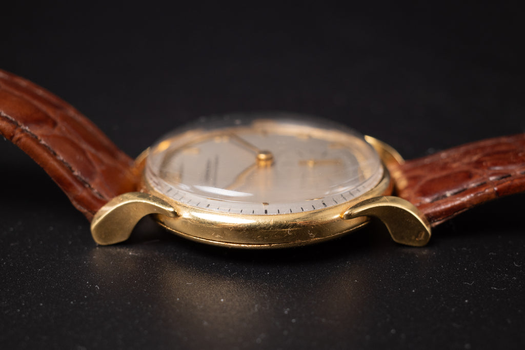 Vintage 18KYG Glycine Bienne Geneve Mens Wrist Watch