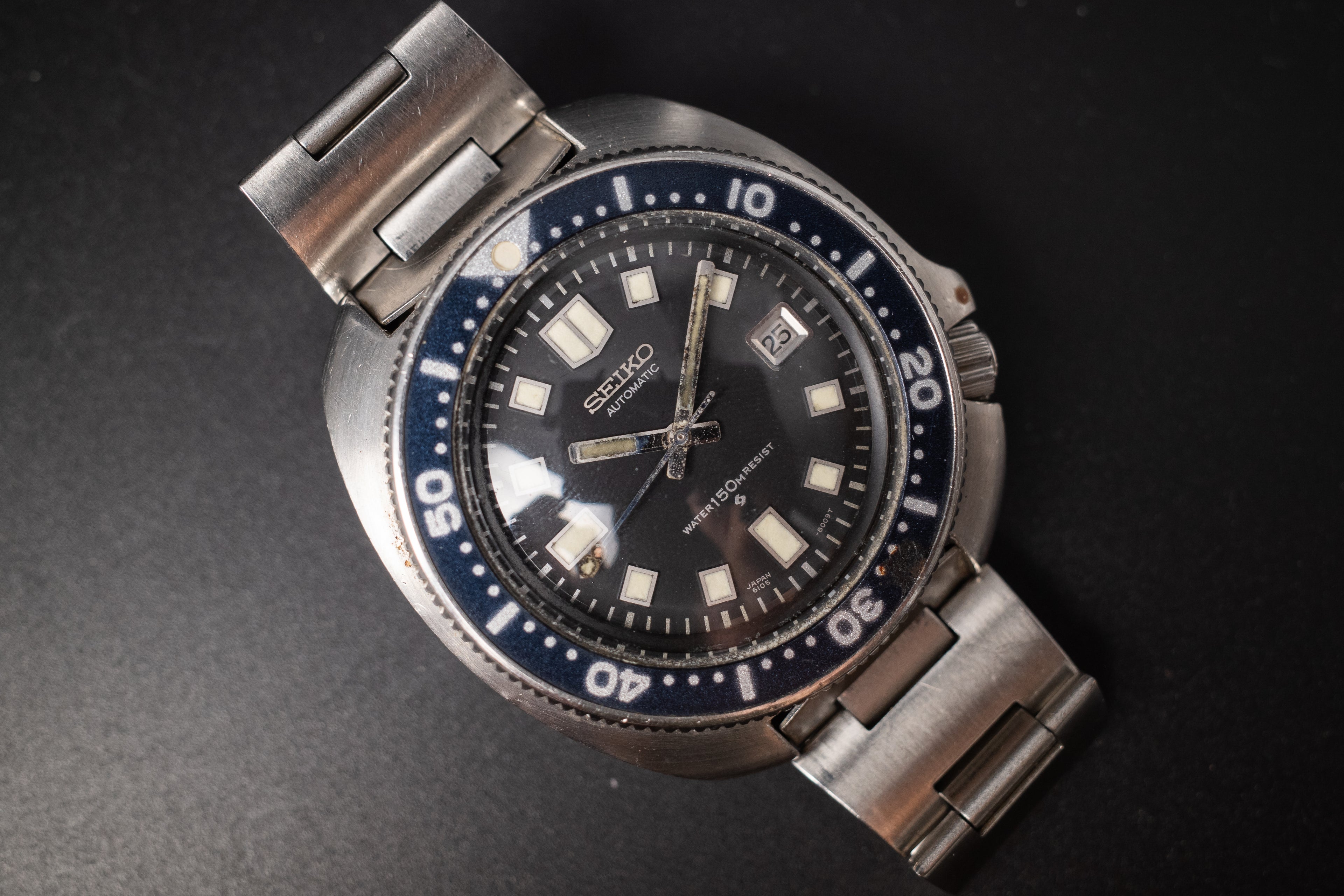 Vintage 1970's Mens Seiko Divers 6105 8119T "Captain Willards", Wrist Watch