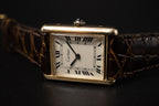 Vintage Cartier Tank Watch Manual Winding Gold Plated Watch 1970s REF. 15705