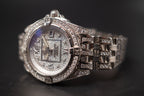 Breitling 18KWG Cockpit Lady J7135649 Factory Diamond Full Set Limited 5 Pieces