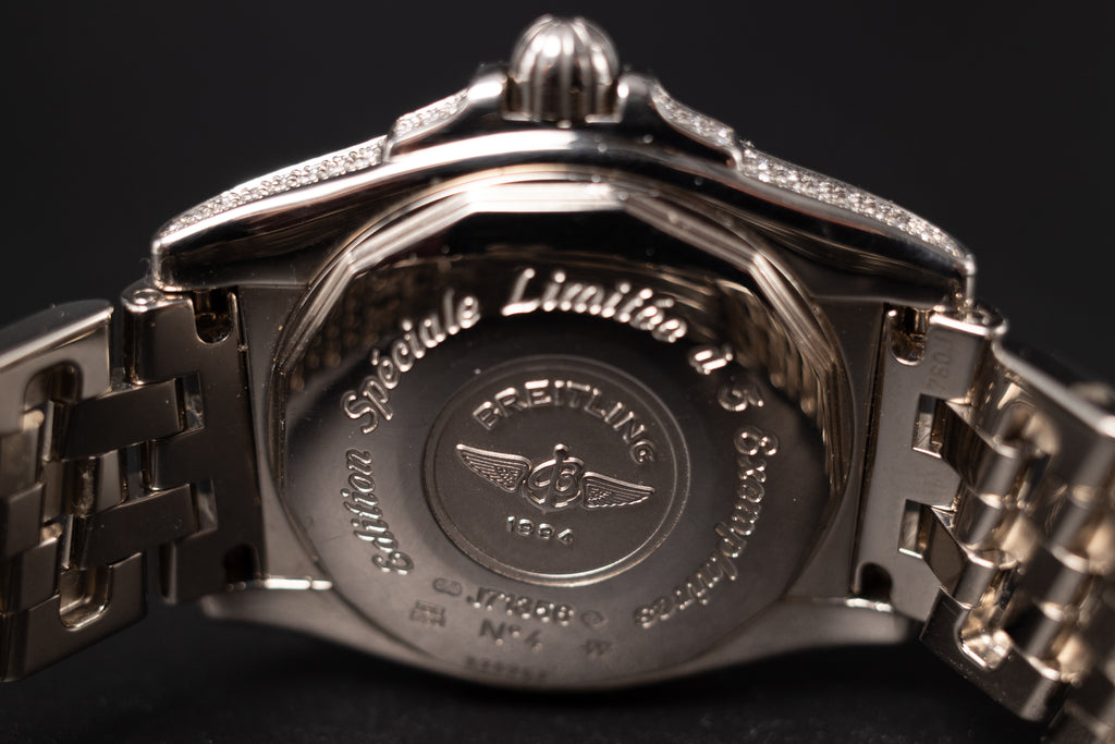 Breitling 18KWG Cockpit Lady J7135649 Factory Diamond Full Set Limited 5 Pieces