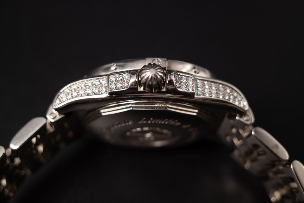 Breitling 18KWG Cockpit Lady J7135649 Factory Diamond Full Set Limited 5 Pieces