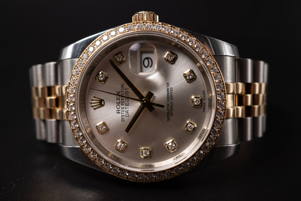 Rolex Datejust 116243 Two-Tone Factory Diamond Dial & Bezel Jubilee Bracelet w/ Box