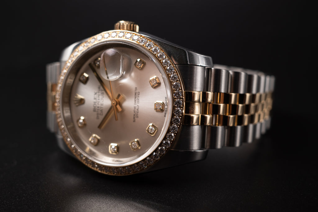 Rolex Datejust 116243 Two-Tone Factory Diamond Dial & Bezel Jubilee Bracelet w/ Box