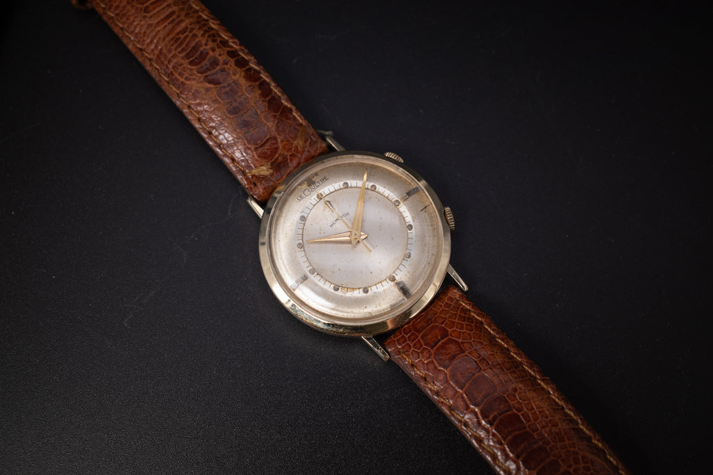 Vintage LeCoultre Memovox Alarm 14K Gold Filled Mens Watch Automatic Bumper Cal K825