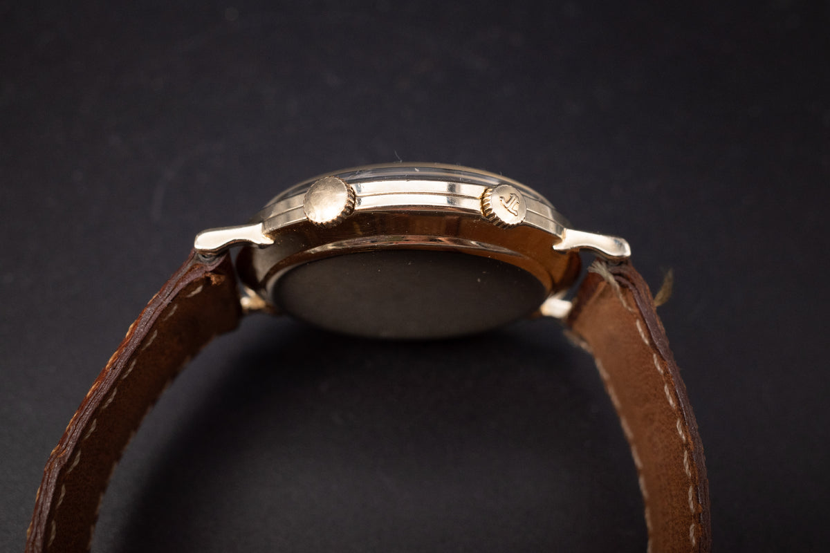 Vintage LeCoultre Memovox Alarm 14K Gold Filled Mens Watch Automatic Bumper Cal K825