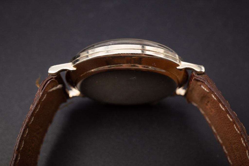 Vintage LeCoultre Memovox Alarm 14K Gold Filled Mens Watch Automatic Bumper Cal K825