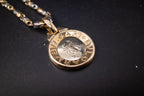 Bulgari 18K Yellow White Gold Scorpio Zodiac Scorpion Pendant Medallion
