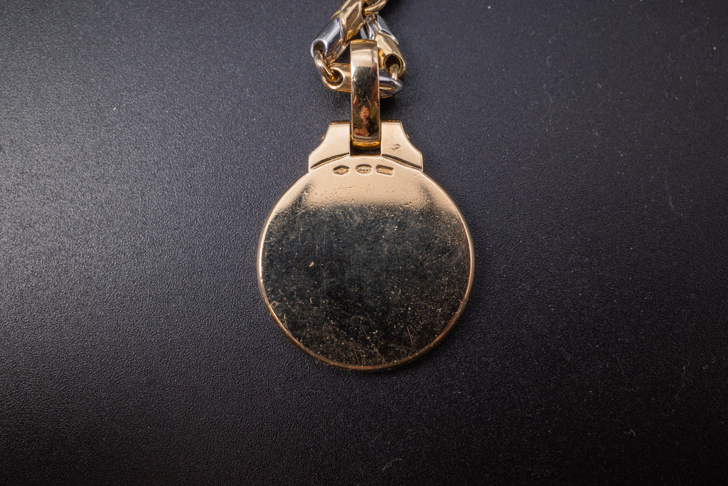 Bulgari 18K Yellow White Gold Scorpio Zodiac Scorpion Pendant Medallion