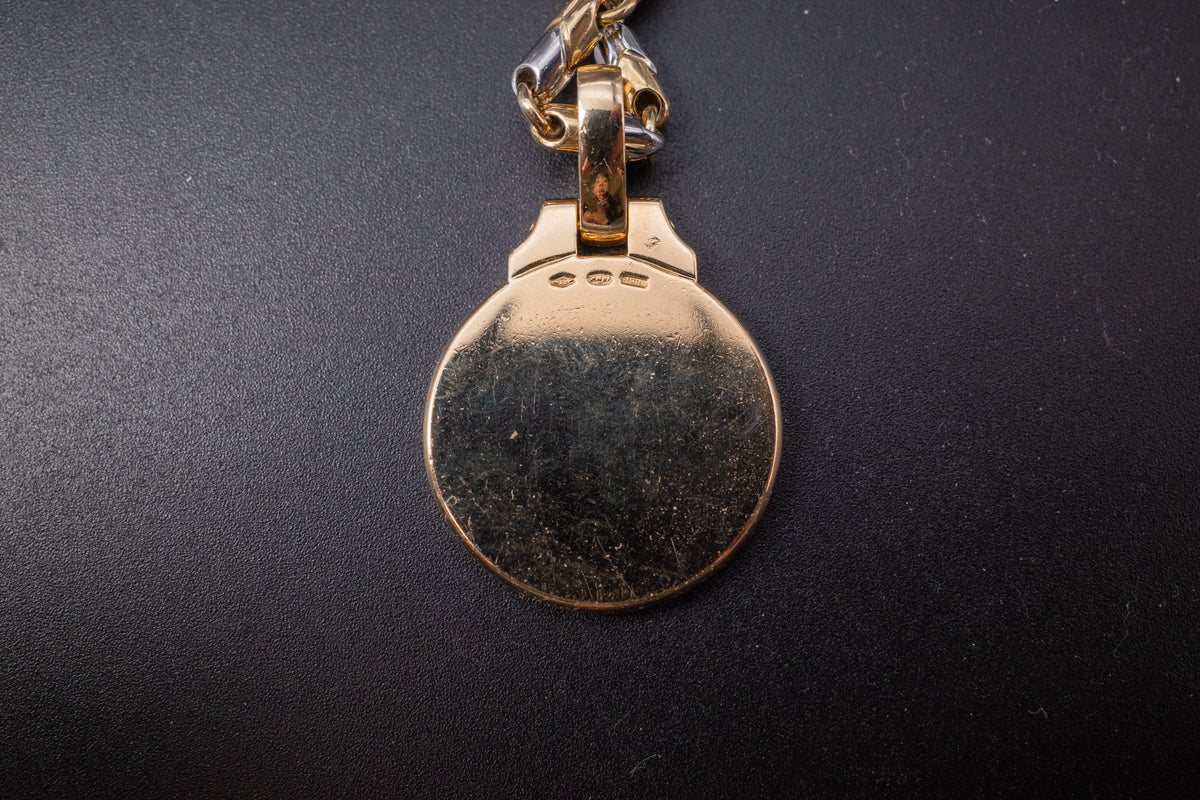 Bulgari 18K Yellow White Gold Scorpio Zodiac Scorpion Pendant Medallion